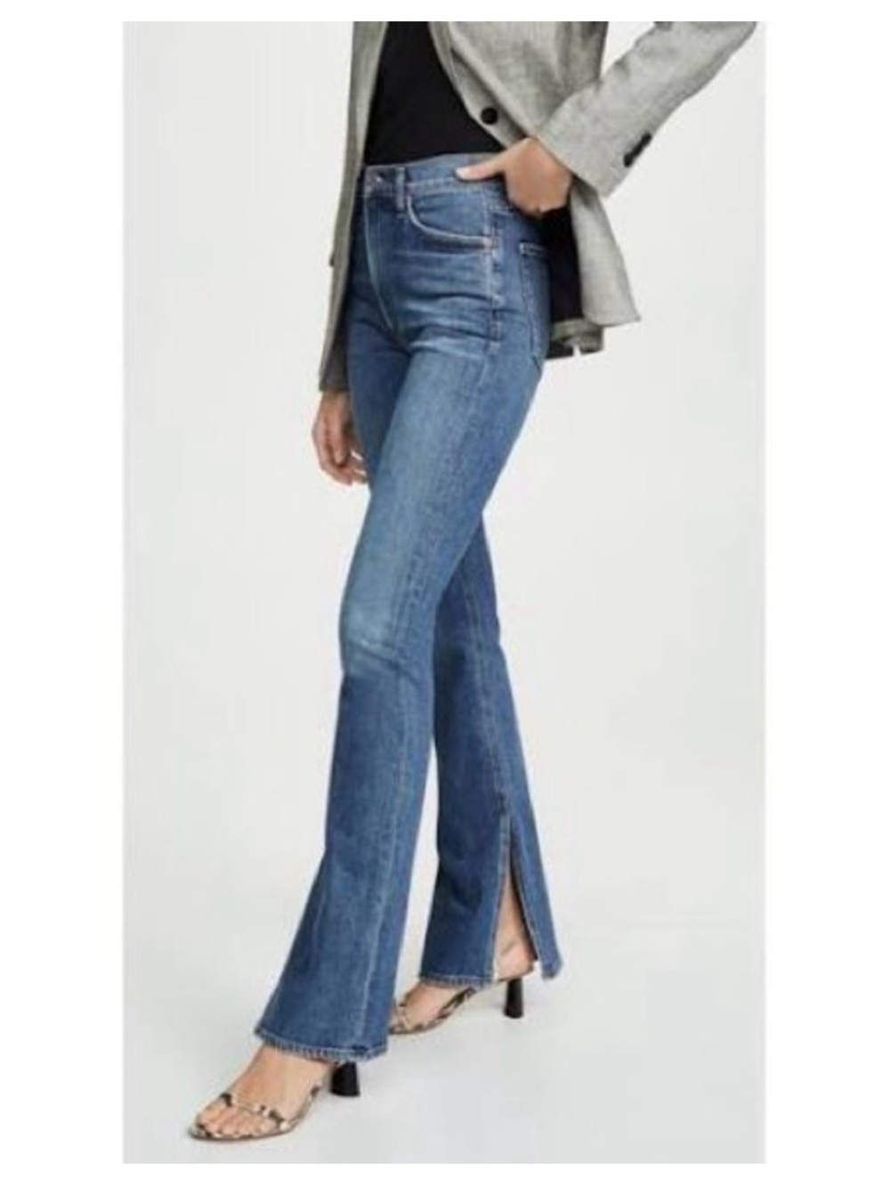 Citizen of Humanity Georgia High Rise Bootcut Split Hem Jeans Size 25